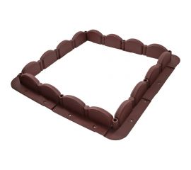 Бордюр ПРОТЭКТ Волна с креплениями, коричневый БВ-9/2,56 кор 