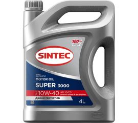 Моторное полусинтетическое масло Sintec Super 3000 10W-40 SG/CD 4л 600240 