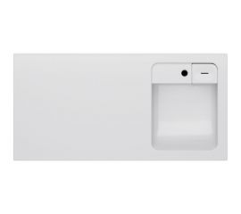 Раковина над стиральной машиной AM.PM X-Joy литьевой мрамор, правая, 100 см M85AWPR1001WG 