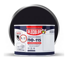 Эмаль OLECOLOR ПФ-115 черный матовый, 2.7 кг 4300007299 