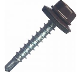 Кровельный саморез STARFIX 4,8х19 мм, цинк, шайба с прокладкой, PT3, RAL 8017, 250 шт. SMC2-66086-250 