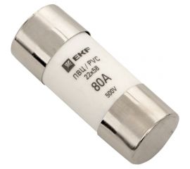 Плавкая вставка EKF цилиндрическая, ПВЦ, 80А 10 шт PROxima pvc-22x58-80 
