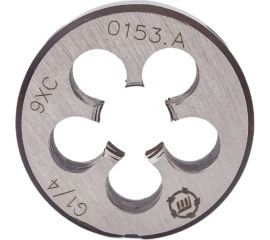 Плашка, трубная цилиндрическая G 1/4 дюйма 9ХС ТМ Туламаш 57993 