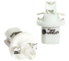 Светодиод Nord-Yada 12V T5B8, 5d-02 1LED W1.2W Base: B8.5D 0.13W 2lm белый с патроном 2 шт 900282 