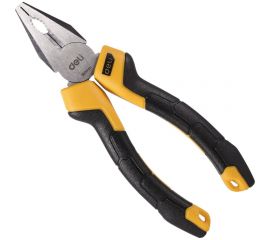 Комбинированные плоскогубцы DELI dl2006z 160мм сталь crv, прорезиненная двухкомпонентная рукоять 110701 