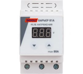 Реле напряжения DEVOLT БАРЬЕР-81A, 17,5кВт, 80А, БАРЬЕР81 