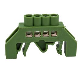 Шина PE земля в комбинированном зеленом изоляторе на DIN-рейку REXANT 6x9 мм 4 группы 11-2305 