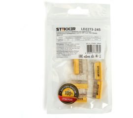 Монтажная 5-проводная клемма STEKKER с пастой для 1-жильного проводника, ld2273-245 (5 штук в упаковке) 39949 