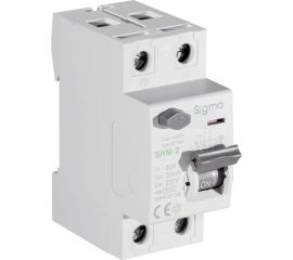 Выключатель дифференциального тока Sigma Elektrik ВДТ (УЗО) AC 2P 30mA 6kA 80A SHM2080030 