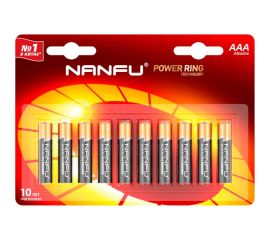 Батарейка NANFU AAA, 10 штук LR03 10B 
