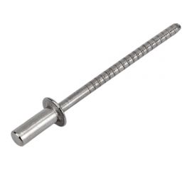 Вытяжная нержавеющая заклепка со стандартным бортиком KREPFIELD закрытый конец, 3,2x8 мм, ISO 16585, А2, 50 шт. 16585ЗАКЛЕПКА3,2Х8А2-50 