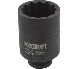 Головка ударная глубокая 12-гранная 36 мм, 1/2 fk-4488536 Forcekraft 54595 