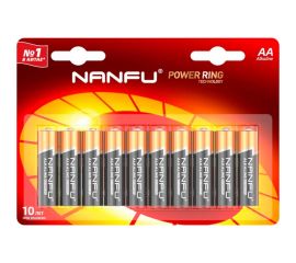 Батарейка NANFU AA, 10 штук LR6 10B 
