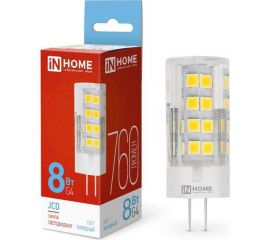 Светодиодная лампа IN HOME LED-JCD 8Вт 230В G4 6500К 760Лм 4690612036229 