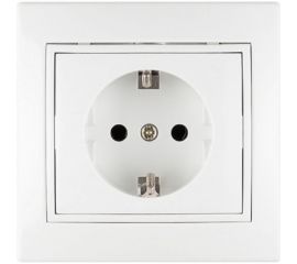 Розетка TANGO с заземляющим контактом белый скрытой проводки 16А, 250В 1008837 