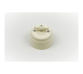 Поворотный выключатель Interior Electric с корпусом из пластика серии "вектор" (слоновая кость) ВПП03 