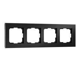 Рамка на 4 поста WERKEL W0041708 Aluminium черный алюминий a050956 