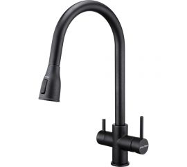 Смеситель для кухни Paulmark lange черный металлик La214212-418 