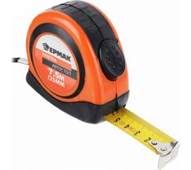 Рулетка ЕРМАК ""Автостоп"", двухкомпонентный корпус, 7,5мх25мм 658-122 