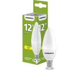 Светодиодная лампа GENERICA C35 свеча 12Вт 230В 3000К E14 LL-C35-12-230-30-E14-G 