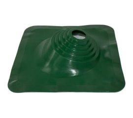 Кровельная угловая проходка Borge №1 (d=75-200, 420x420mm, RAL 6005 зеленый), силикон 01.214.04.04.01.000.6005 