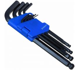 Набор удлиненных ключей-шестигранников с шаром РОКОТ 1.5-10 мм, 9 шт. 633-019 