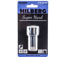 Коронка алмазная с воском по керамике и керамограниту Super Hard (16 мм; M14) Hilberg HH616 