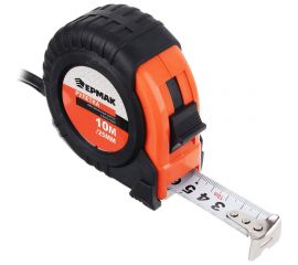Рулетка ЕРМАК с обрезиненным корпусом, 10мх25мм 658-086 