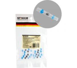 Термоусаживаемая гси STEKKER Ld302-1525 с припоем 1,5-2,5 мм 27a, прозрачный/голубой (diy упак 10шт), 49161 