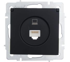 Компьютерная розетка Lezard VESNA чёрный бархат 742-4288-139 