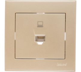 LEZARD 703-3030-139 RAIN Розетка компьютерная жемчужно-белый металлик 