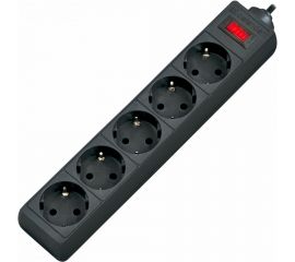 Сетевой фильтр Defender ES 3 3 м, черный, 5 розеток 99485 