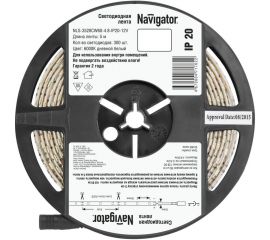 Лента Navigator СД 71 762 NLS-3528CW60-4.8-IP20-12V R5 5 м 71762 