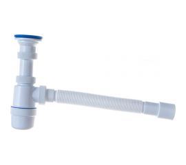 Сифон VIRPLAST "Элит" 1x40 мм с нержавеющей чашкой D70 мм и с гофротрубой L8 30986170 