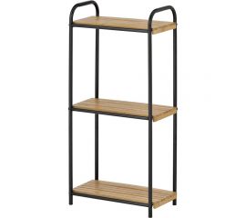 Напольный стеллаж UniStor FLORA 3 яруса, из стали и натурального бамбука 210624 