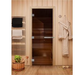 Дверь для бани DoorWood эталон бронза, 1900x700 мм, левая, петли слева DW-00014817 