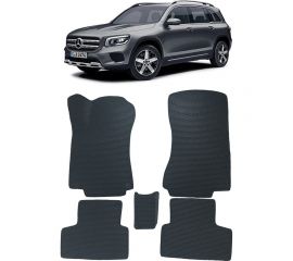Ковры в салон автомобиля Eva Smart mercedes-benz glb-класс (x247) 2019 - эва сота чёрные c черной окантовкой 3279-B5B5-S 