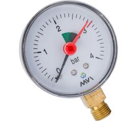 Радиальный манометр MVI до 4 бар, D63 мм, с нижним подключением G1/4 RM.6304.03 