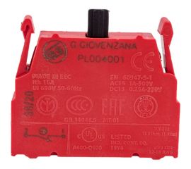 Контактный блок GIOVENZANA под винт, нормально-замкнутый PL004001 