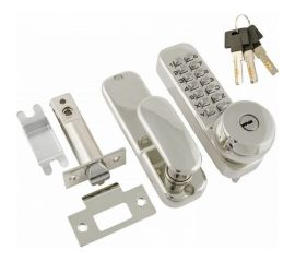 Кодовый замок НОРА-М 370 с фикс. хром 7336 