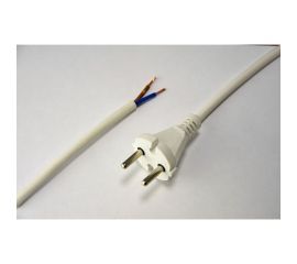 Сетевой шнур Мастер Тока ШВВПбм 2x0.75 белый, 6А, без заземления, 1,5 м, вк СШ0034 