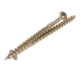 Шуруп Rusconnect CS 08120 с/нарез. д/дерева, потай 8х120 100 шт. Желтый цинк 310812 