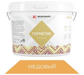 Герметик акриловый ECOROOM AS-16 для дерева, медовый, 3 кг 225-1-3/мед 