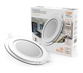 Круглый светильник Gauss с декоративным стеклом 947111112 