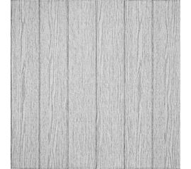 Самоклеящиеся 3D панели Центурион 700x700x4.5 мм, Вагонка ясень серый wood black-white 80419 