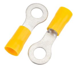 Кольцевой изолированный наконечник KLR ROV-606 с ПВХ манжетой 4.6...6.6мм2/М6/Жёлтый/6500606 