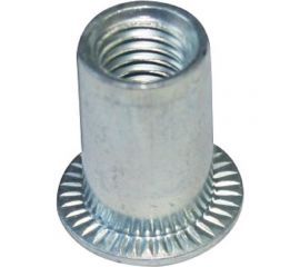 Заклепка-гайка ЦКИ М6, плоск., рифл., Ст. Ц, BRALO, уп. 50 шт. 64529 
