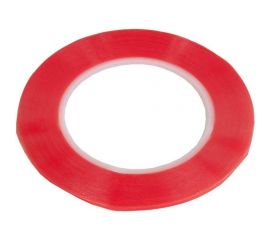 Двусторонняя прозрачная лента с красной защитной полосой ZeepDeep толщина 1 мм, ширина 4 мм, длина 10 м 917755 