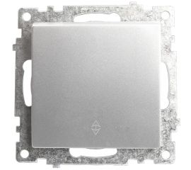 1-клавишный переключатель STEKKER (механизм), GLS10-7105-03, 250V, 10А, серия Катрин, серебро 39576 