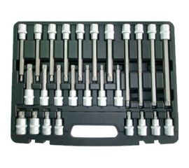 Набор головок со вставками SPLINE M5-M16, L55-200 мм, 26 предметов AV Steel AV-921066 